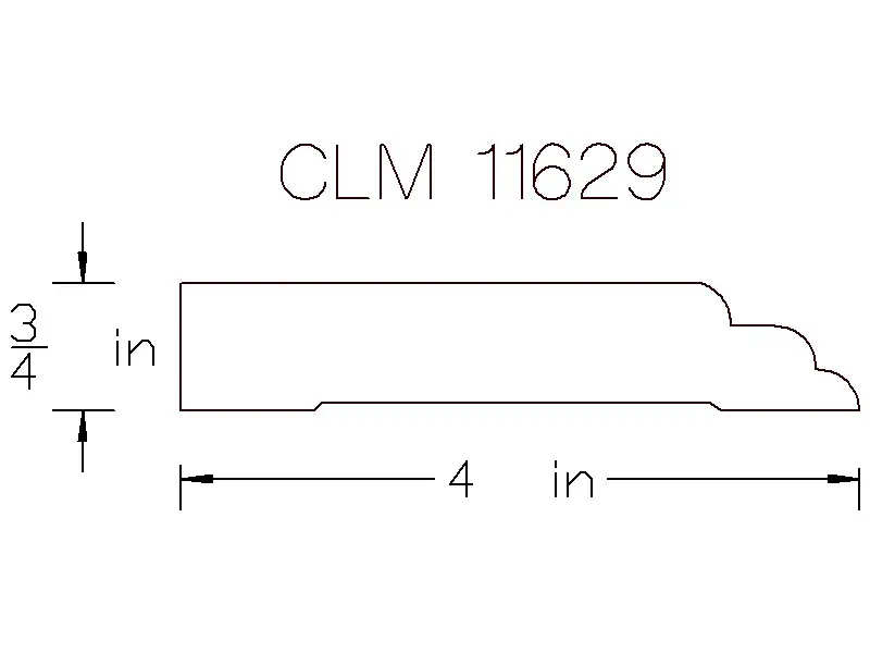 CLM 11629 molding diagram.