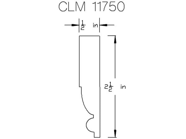CLM 11750 molding diagram.