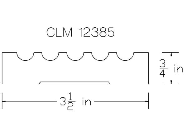 CLM 12385 molding, 3 1/2" long.