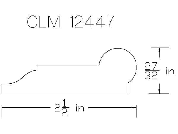 CLM 12447 molding profile diagram