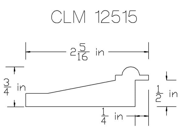 CLM 12515 profile drawing dimensions