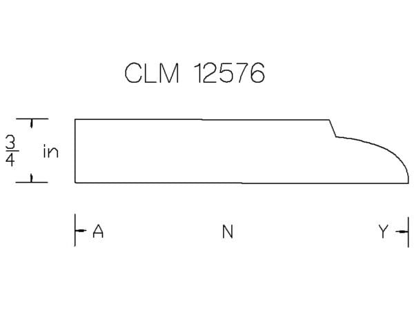 CLM 12576 molding diagram.