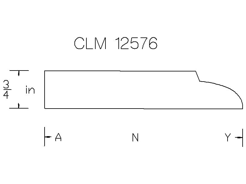 CLM 12576 molding diagram.
