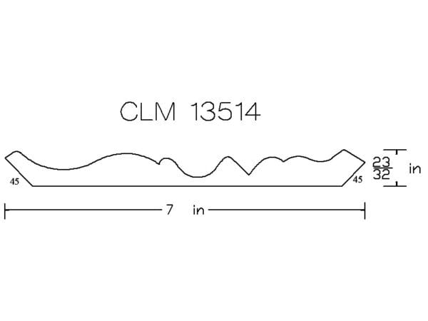CLM 13514 molding profile diagram.