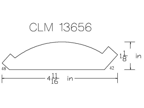CLM 13656: Curved molding diagram.
