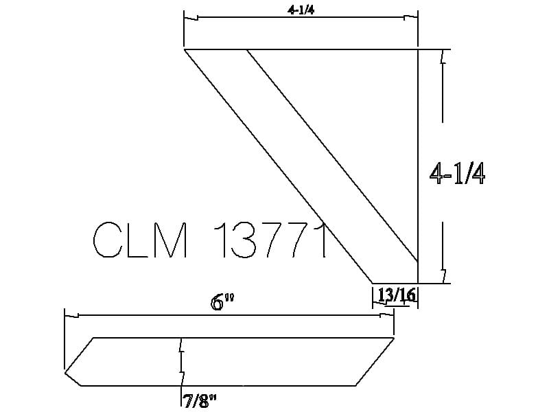 CLM 13771 crown molding diagram.