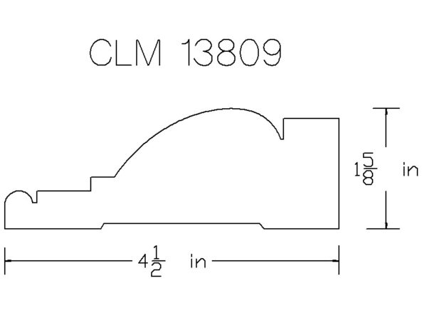 CLM 13809 crown molding diagram