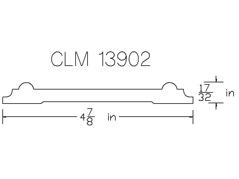 CLM 13902 molding, 4 7/8 inch.
