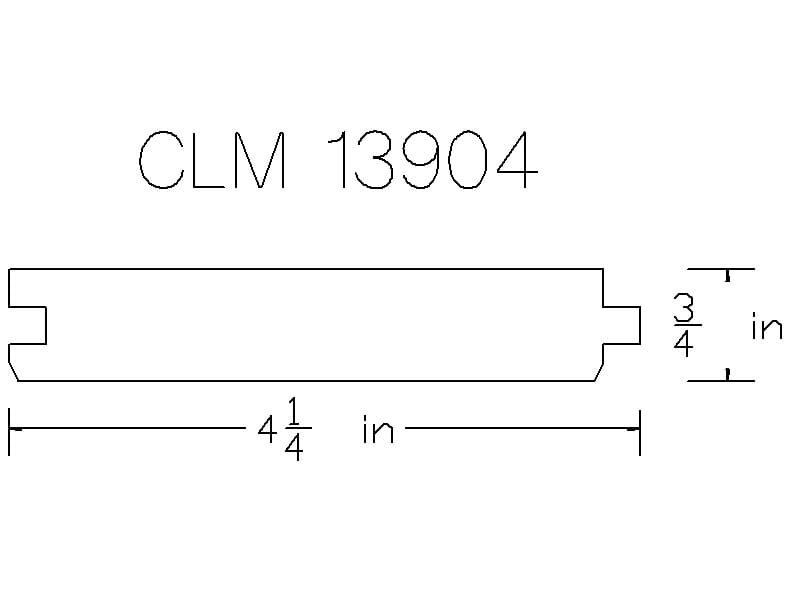 CLM 13904: 4 1/4" x 3/4" molding.