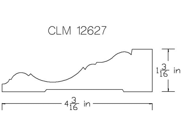 CLM 12627 crown molding diagram