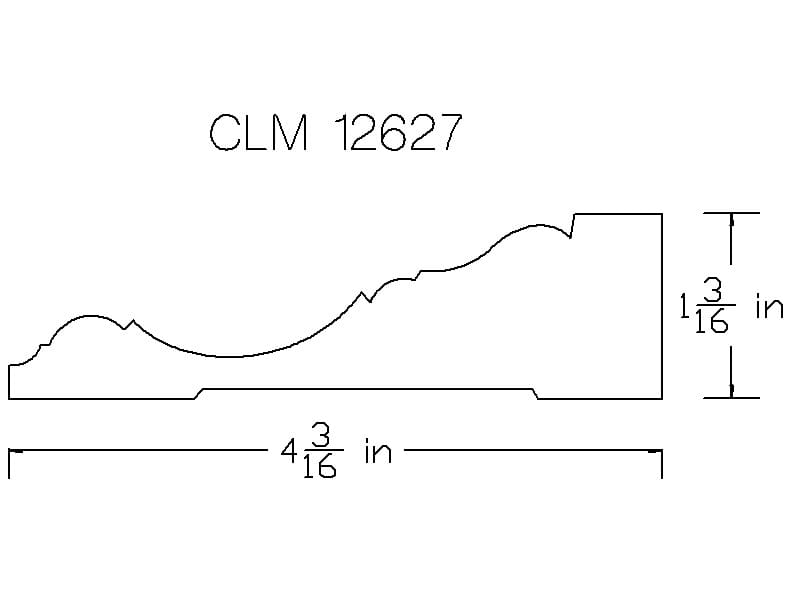 CLM 12627 crown molding diagram