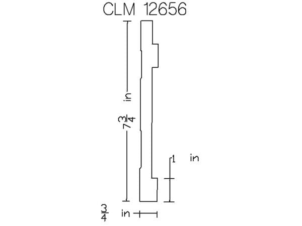 CLM 12656 casing dimensions diagram.