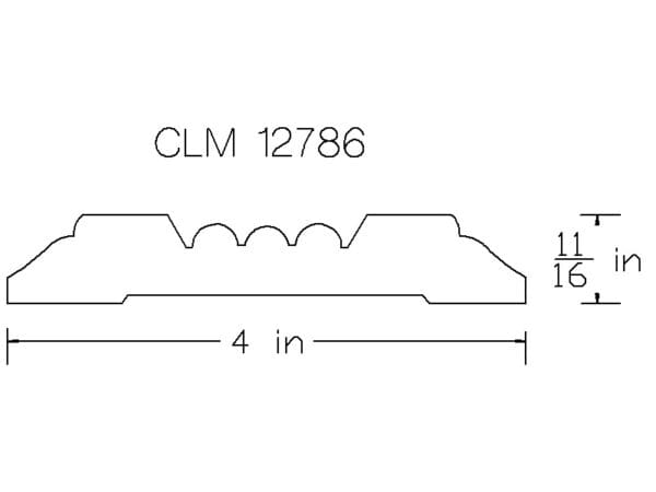 CLM 12786 crown molding diagram