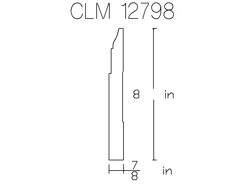 CLM 12798 casing profile diagram.