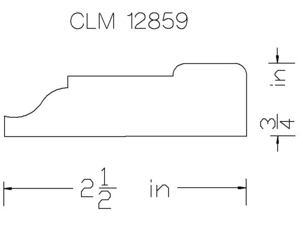 CLM 12859 molding profile diagram