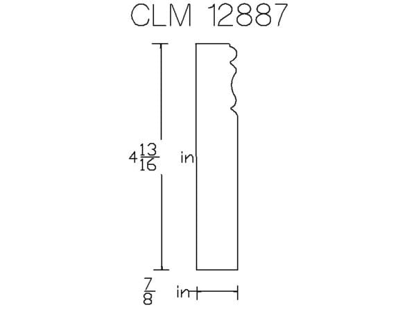 CLM 12887 molding diagram, 4 13/16" x 7/8"