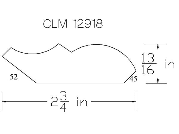 CLM 12918 molding diagram 2 3/4"