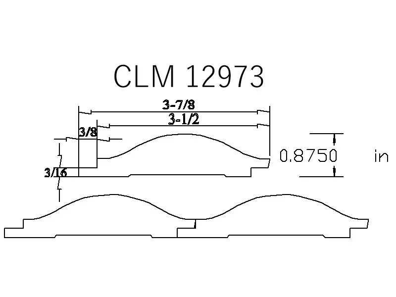 CLM 12973 molding profile diagram.