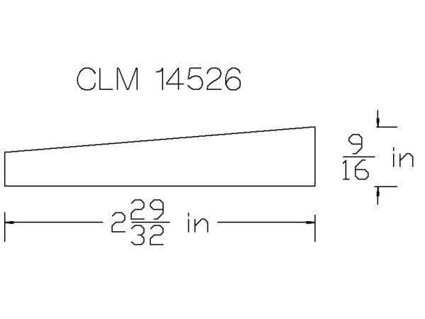 CLM 14526 trapezoidal part diagram.