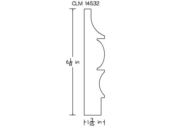 CLM 14532: Ornate molding diagram.