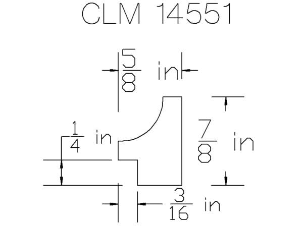 CLM 14551: Detailed diagram of molding.