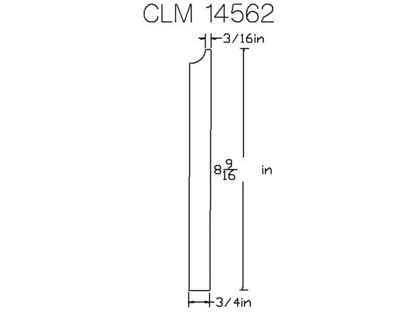 CLM 14562 casing dimensions drawing