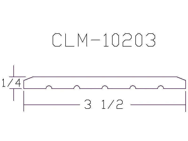 CLM-10203 molding, 3 1/2" long.